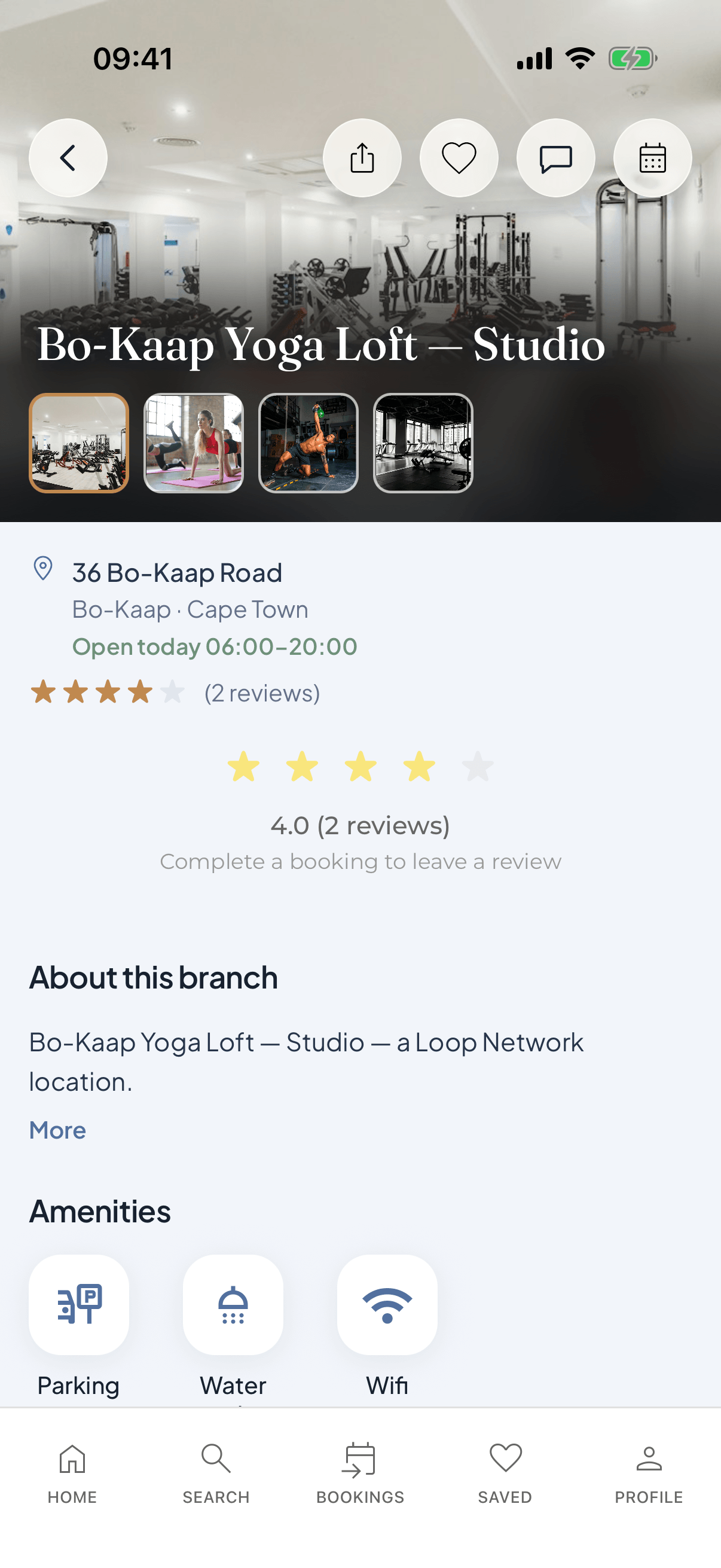 A studio page in the Loop app